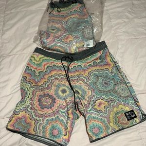 RVCA Kelsey Brookes signature board shorts size 34